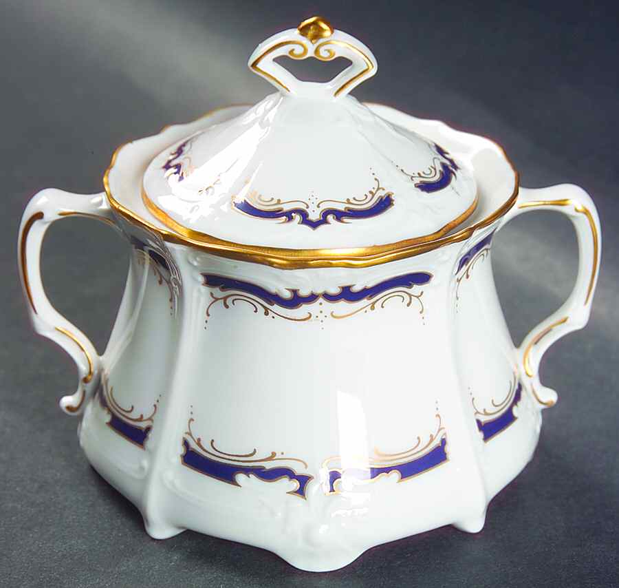 Gloriette Sugar Bowl & Lid by Tirschenreuth-1