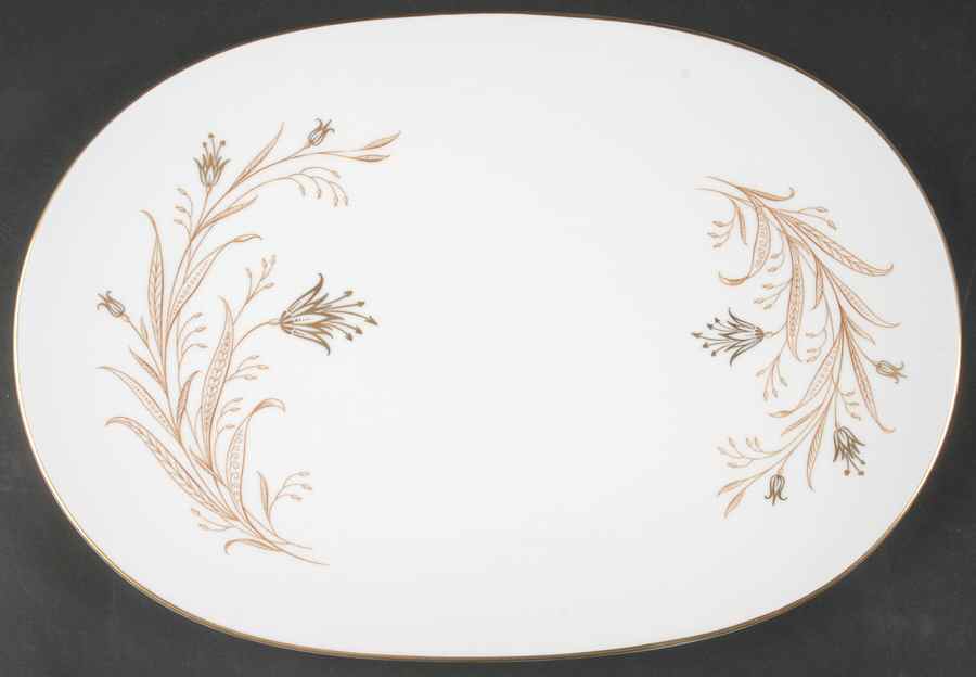 Golden Bell 15" Oval Serving Platter by Tirschenreuth-1