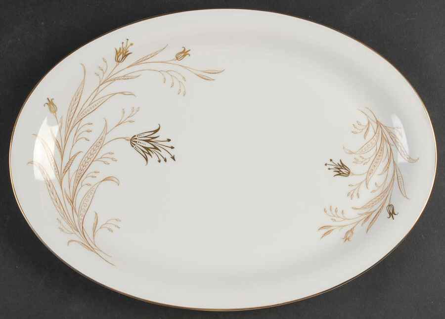 Golden Bell 13" Oval Serving Platter by Tirschenreuth-1