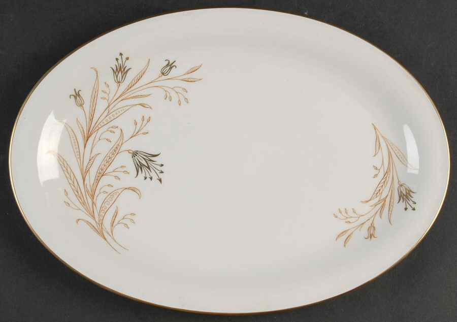 Golden Bell 12" Oval Serving Platter by Tirschenreuth-1