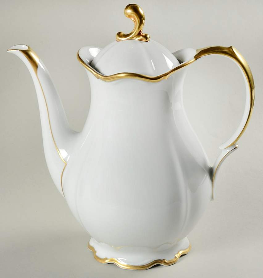 Golden Band Coffee Pot & Lid by Tirschenreuth-1