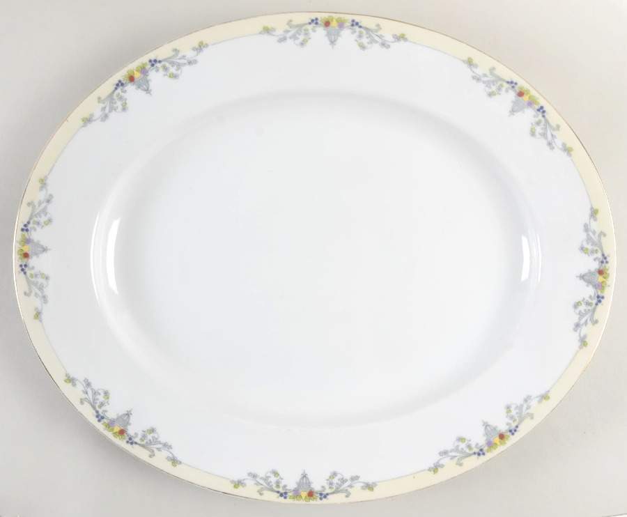 Golden West 16" Oval Serving Platter by Tirschenreuth-1