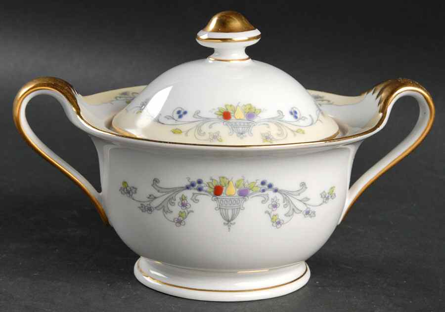 Golden West Sugar Bowl & Lid by Tirschenreuth-1