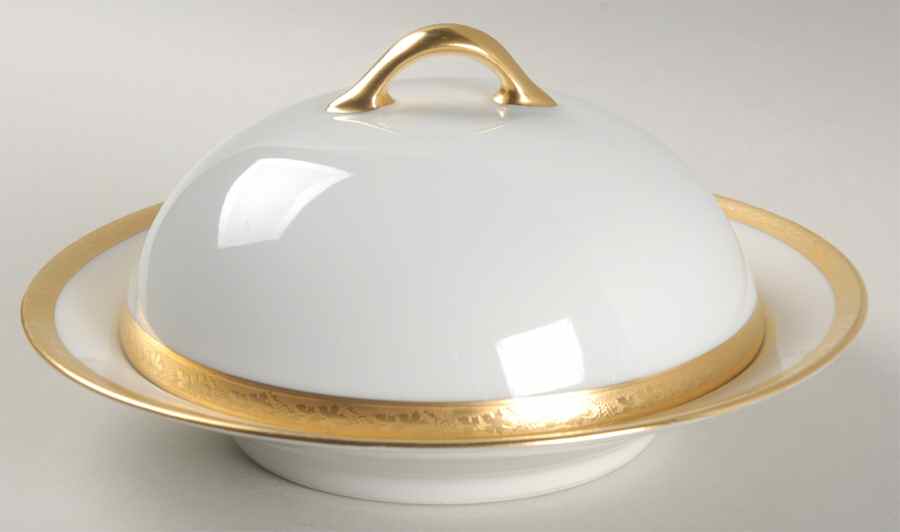 Grape Vine Round Covered Butter by Tirschenreuth-1