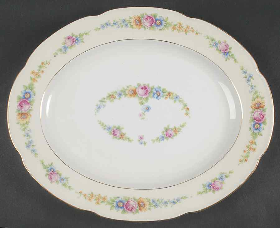 The Hampton 14" Oval Serving Platter by Tirschenreuth-1