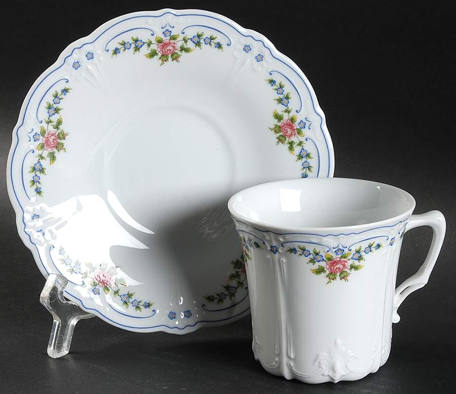 Isabelle Flat Cup & Saucer Set by Tirschenreuth-1