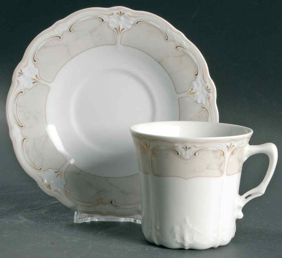 Jacqueline Flat Cup & Saucer Set by Tirschenreuth-1