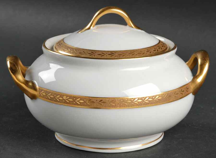 Laurel Sugar Bowl & Lid by Tirschenreuth-1