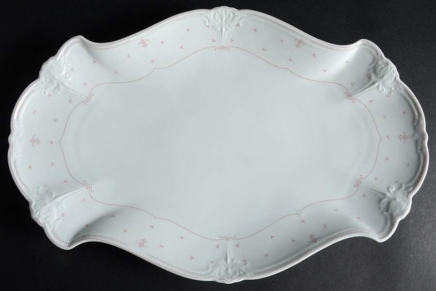 Marie Rouge 15" Oval Serving Platter by Tirschenreuth-1