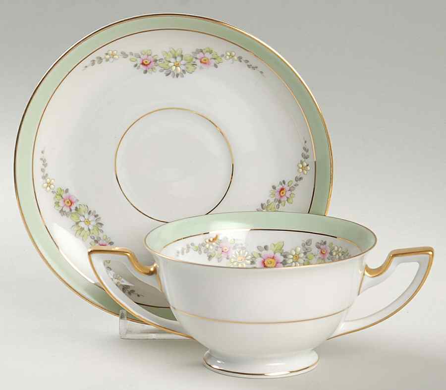 The Montrose Footed Bouillon Cup & Saucer by Tirschenreuth-1