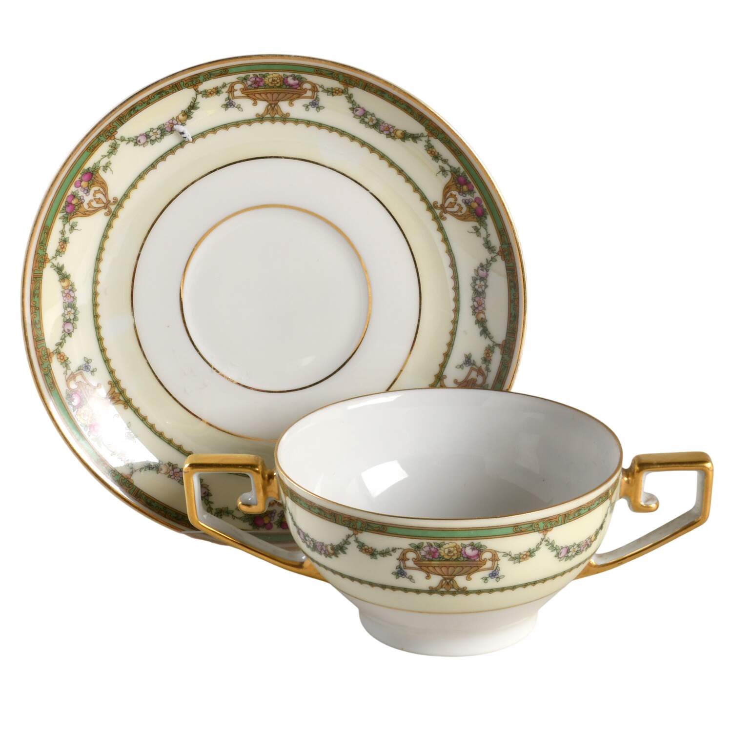 The Newton Flat Bouillon Cup & Saucer by Tirschenreuth-1