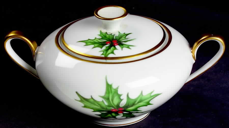 Noel Mini Sugar Bowl & Lid by Tirschenreuth-1