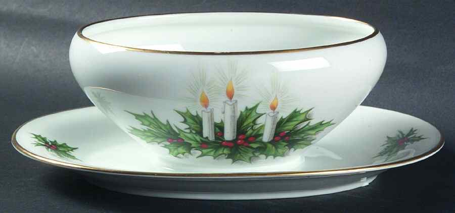 Noel Gravy Boat with Attached Underplate by Tirschenreuth-1