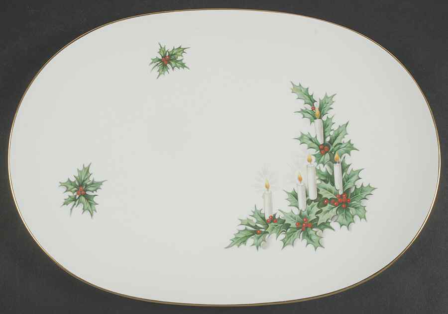 Noel 15" Oval Serving Platter by Tirschenreuth-1