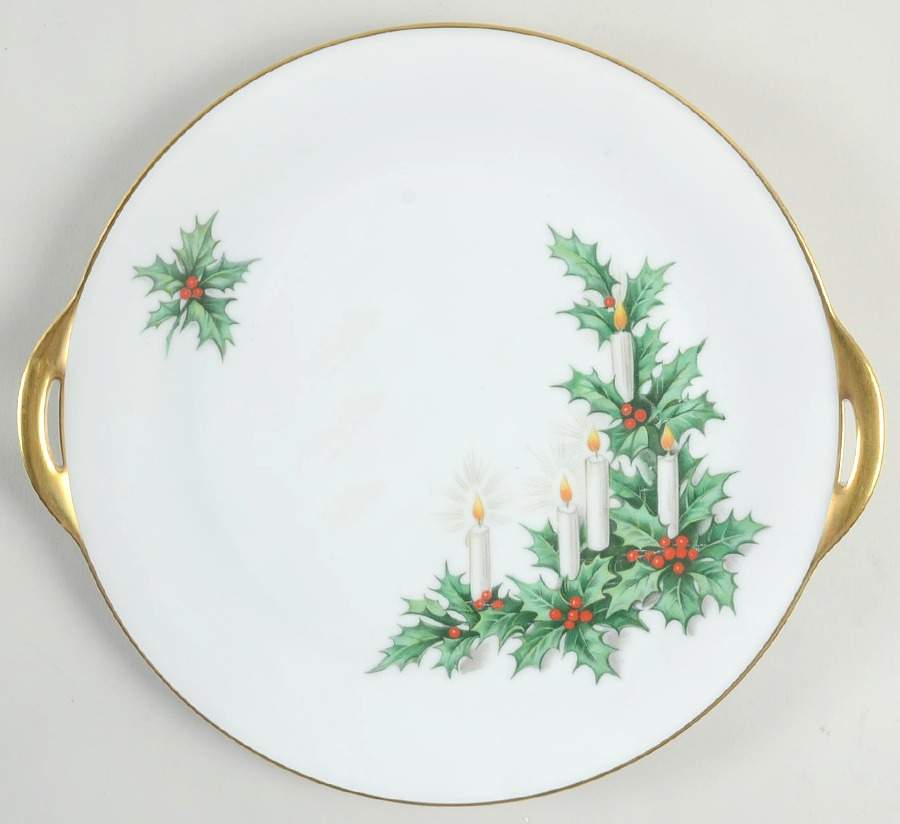 Noel Handled Cake Plate by Tirschenreuth-1