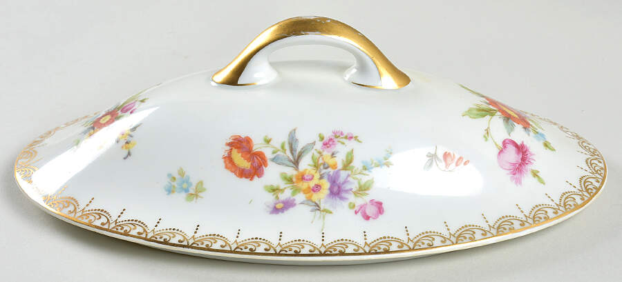 Old Meissen Lid for Oval Vegetable by Tirschenreuth-1