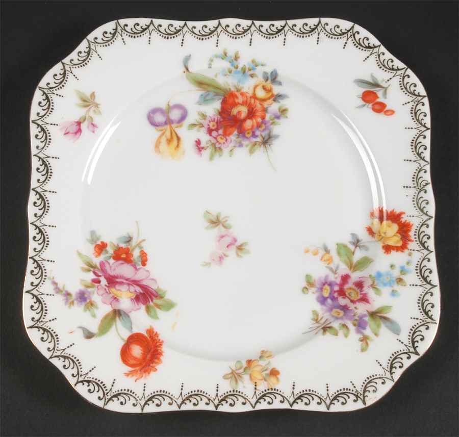 Old Meissen Square Luncheon Plate by Tirschenreuth-1
