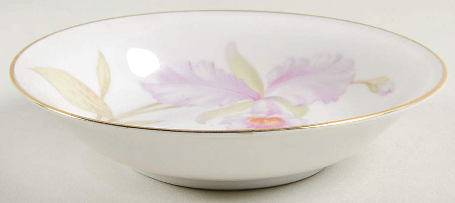 Orchid (White Background) Fruit/Dessert (Sauce) Bowl by Tirschenreuth-1