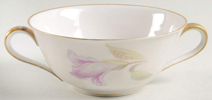 Orchid (White Background) Flat Cream Soup Bowl by Tirschenreuth-1