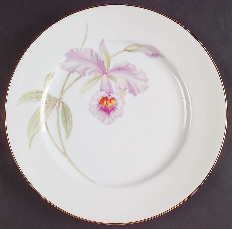 Orchid (White Background) Dinner Plate by Tirschenreuth-1