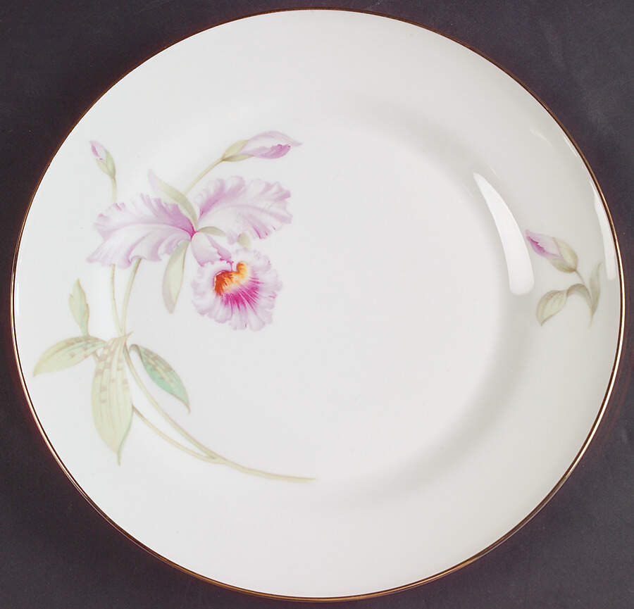 Orchid (White Background) Dinner Plate by Tirschenreuth-1
