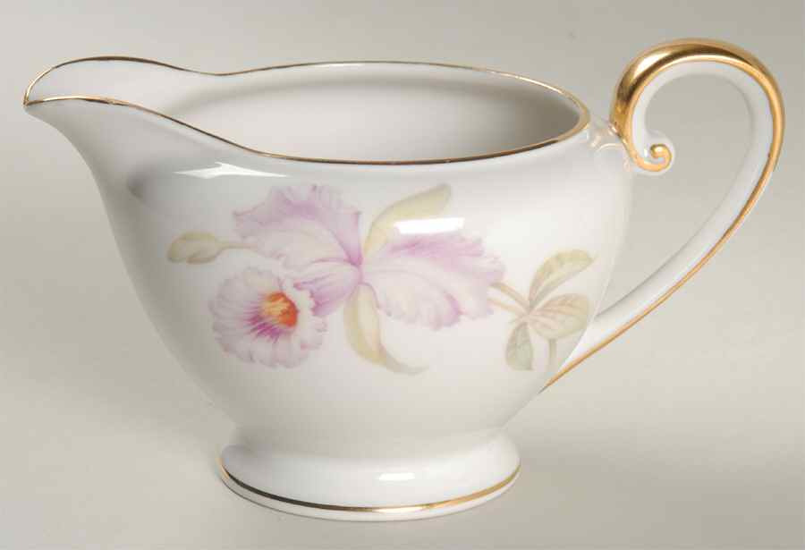 Orchid (White Background) Creamer by Tirschenreuth-1