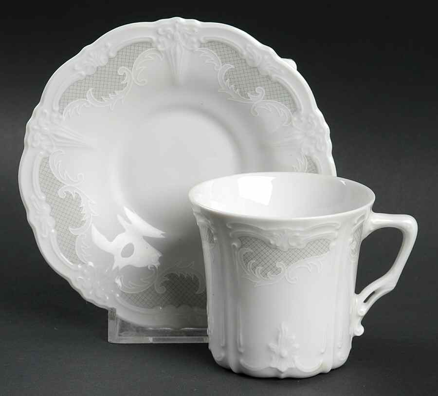 Orleans Flat Demitasse Cup & Saucer Set by Tirschenreuth-1