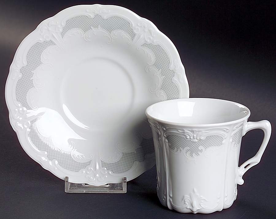 Orleans Flat Cup & Saucer Set by Tirschenreuth-1