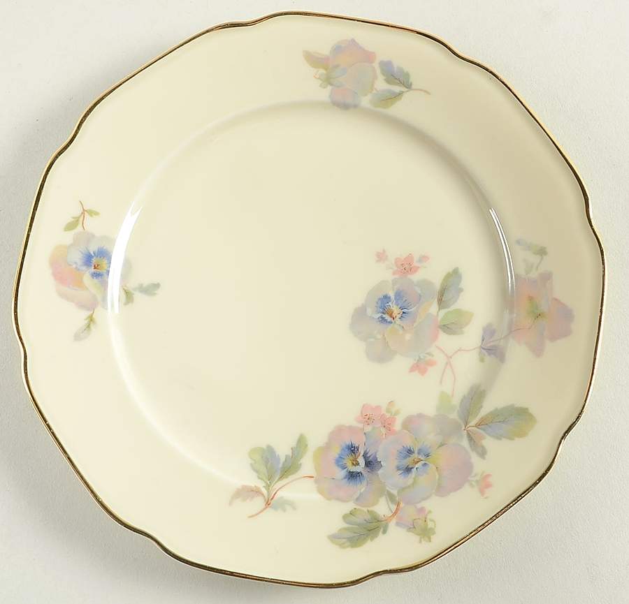 Pansy Cream Salad Plate by Tirschenreuth-1