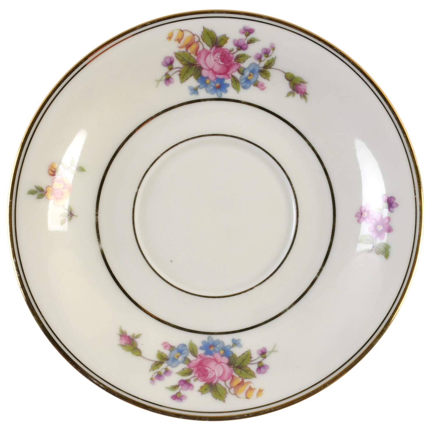 Queen's Rose Smooth #4416 Saucer for Footed Cup by Tirschenreuth-1