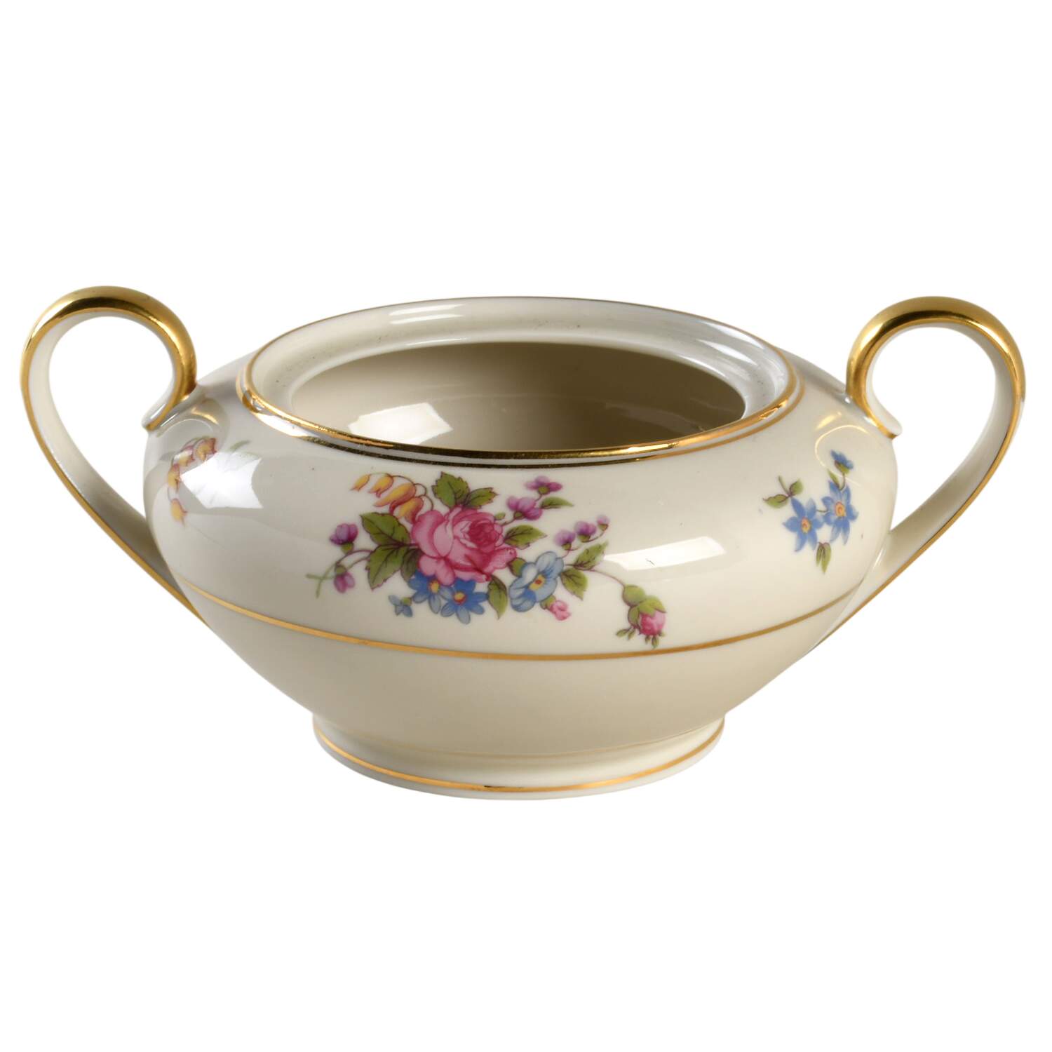 Queen's Rose Smooth #4416 Sugar Bowl No Lid by Tirschenreuth-1