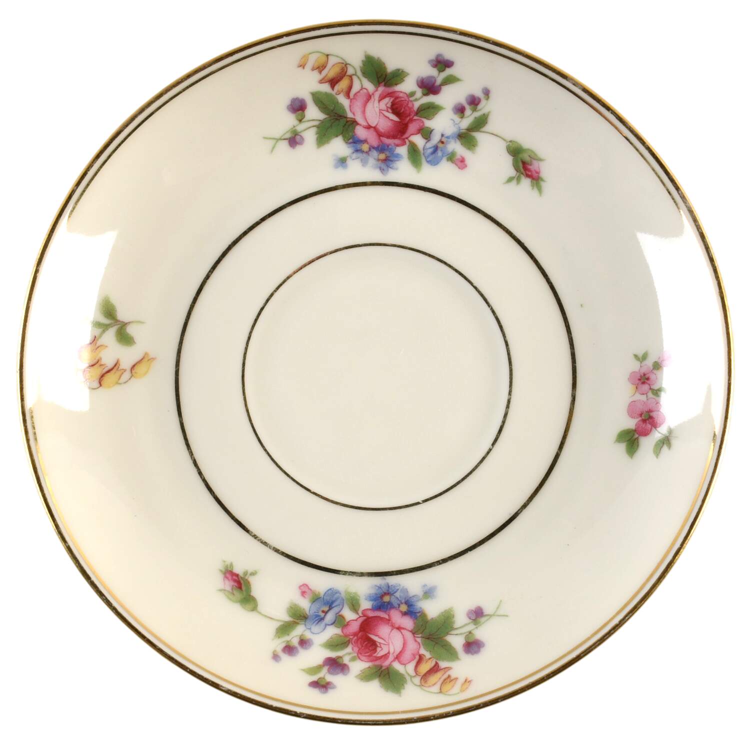 Queen's Rose Smooth #4416 Saucer for Footed Cup by Tirschenreuth-1