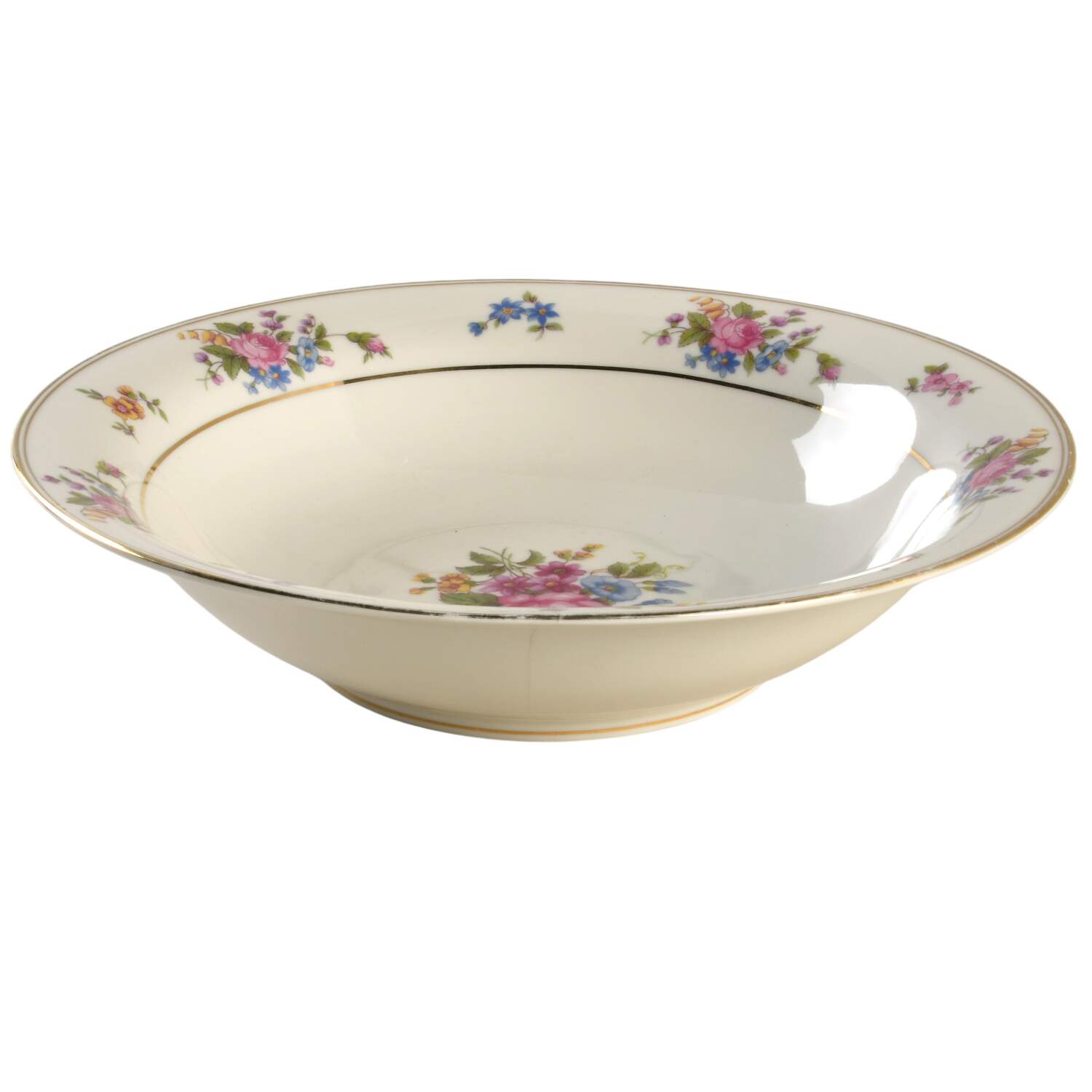 Queen's Rose Smooth #4416 9" Round Vegetable Bowl by Tirschenreuth-1