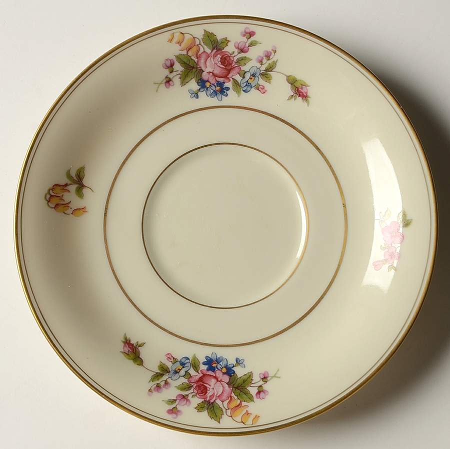 Queen's Rose Smooth #4416 Saucer for Footed Cup by Tirschenreuth-1