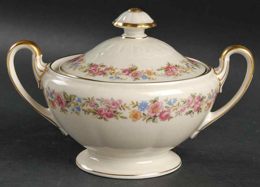 Rosedale Sugar Bowl & Lid by Tirschenreuth-1