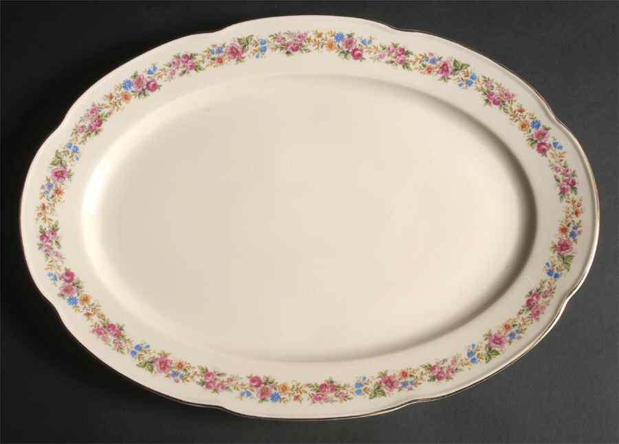 Rosedale 15" Oval Serving Platter by Tirschenreuth-1