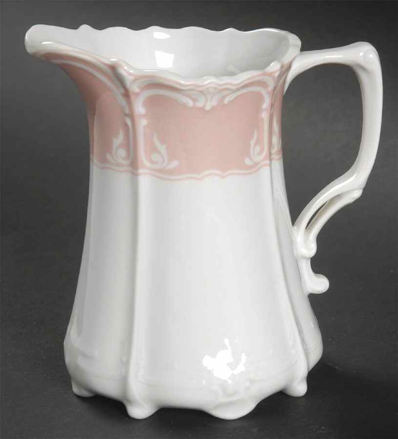 Rose (Pale Pink Color Band) Creamer by Tirschenreuth-1