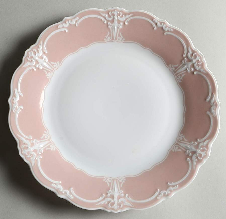 Rose (Pale Pink Color Band) Salad Plate by Tirschenreuth-1