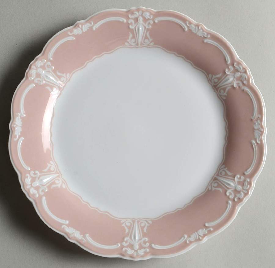 Rose (Pale Pink Color Band) Bread & Butter Plate by Tirschenreuth-1