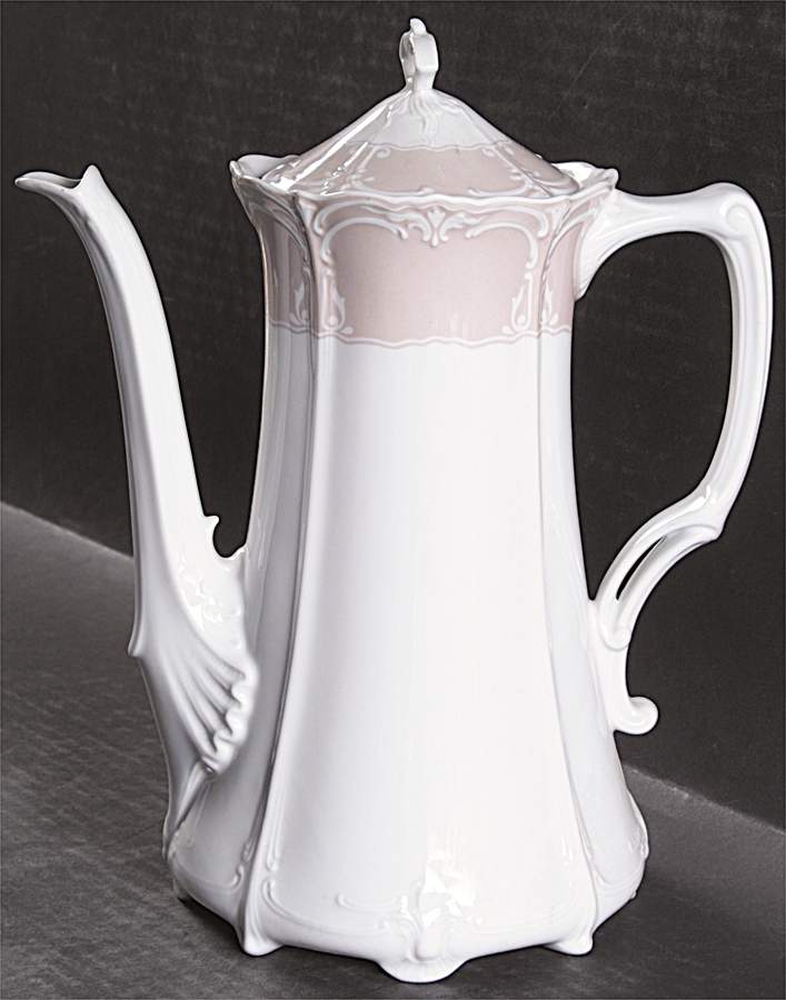 Rose (Pale Pink Color Band) Coffee Pot & Lid by Tirschenreuth-1