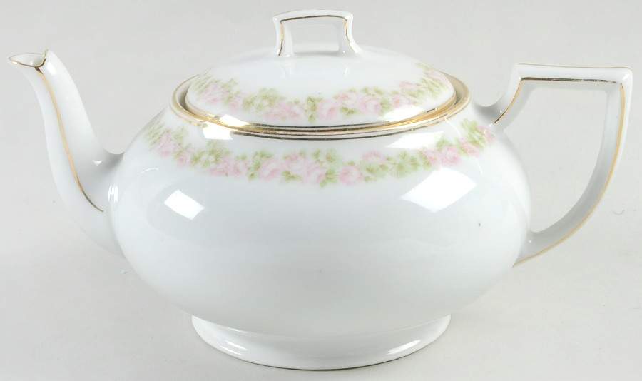 Rosedale Teapot & Lid by Tirschenreuth-1