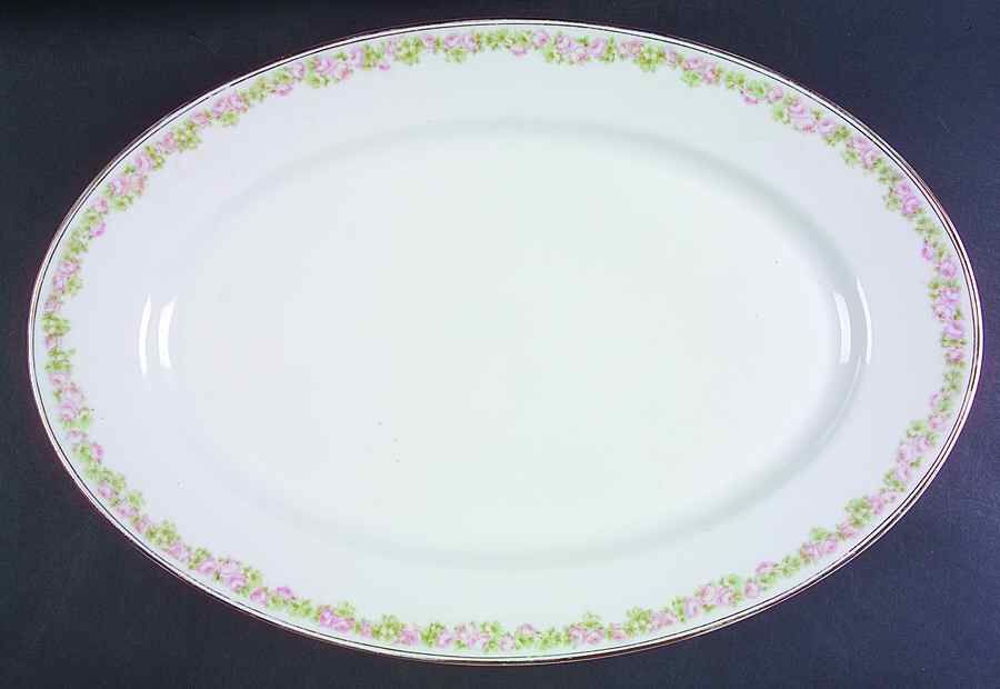 Rosedale 18" Oval Serving Platter by Tirschenreuth-1