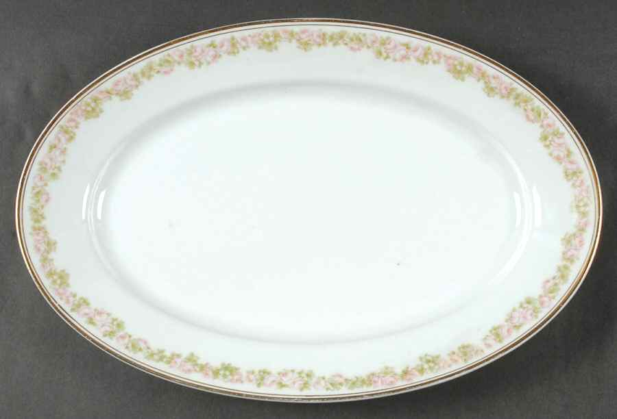 Rosedale 14" Oval Serving Platter by Tirschenreuth-1