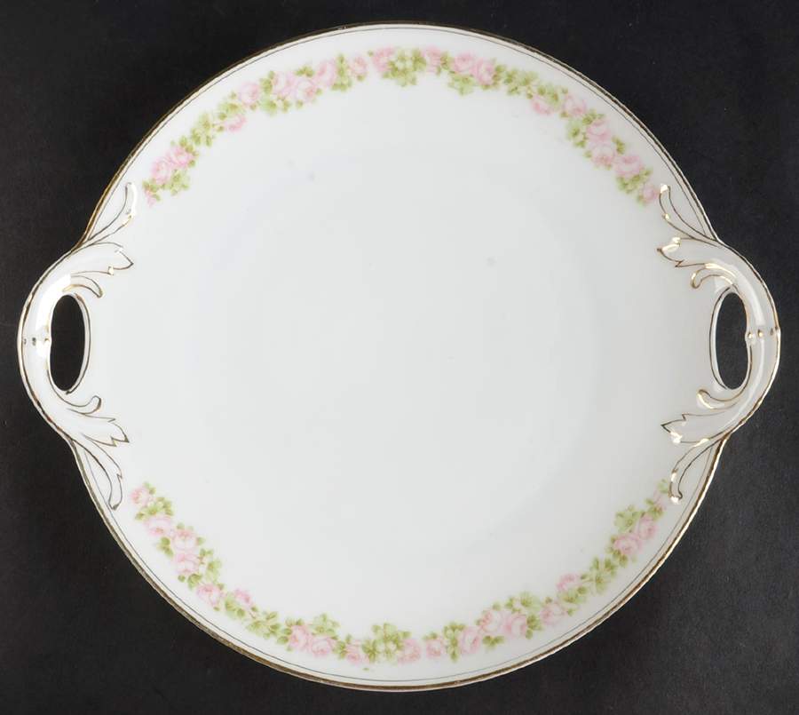 Rosedale Handled Cake Plate by Tirschenreuth-1
