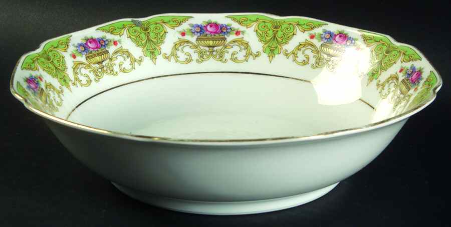 The Shannon (White Border) 8" Round Vegetable Bowl by Tirschenreuth-1