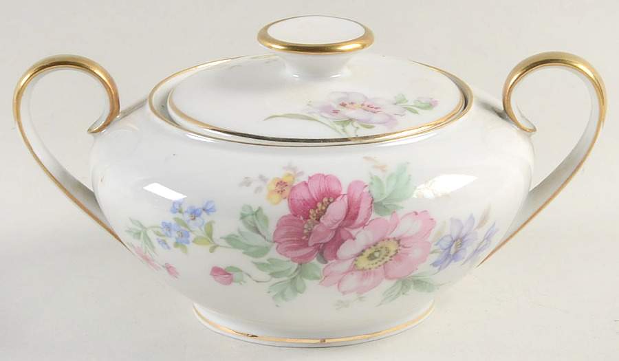 Spring Bouquet Sugar Bowl & Lid by Tirschenreuth-1