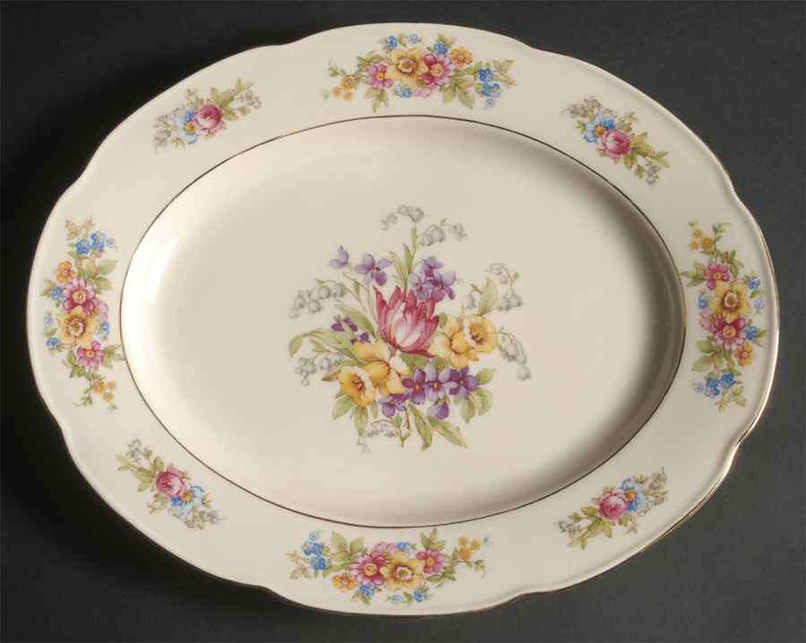 Springtime (Germany) 11" Oval Serving Platter by Tirschenreuth-1