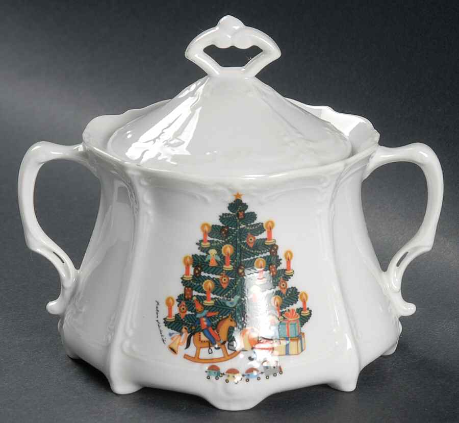 Tannenbaum Sugar Bowl & Lid by Tirschenreuth-1