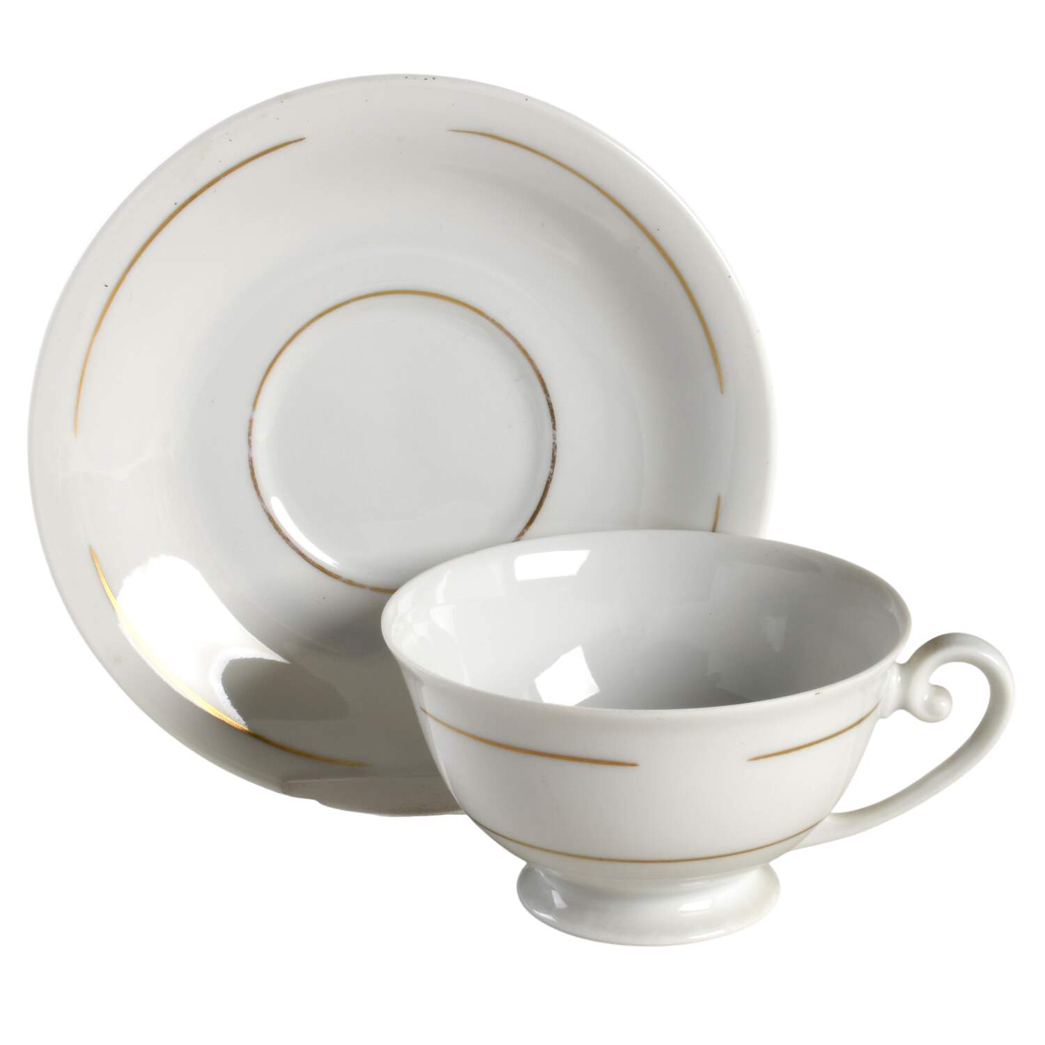 TIR114 Footed Cup & Saucer Set by Tirschenreuth-1