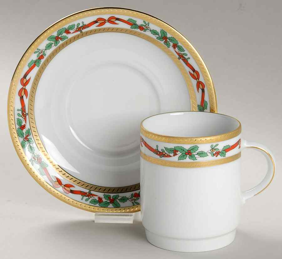 TIR8 Flat Cup & Saucer Set by Tirschenreuth-1